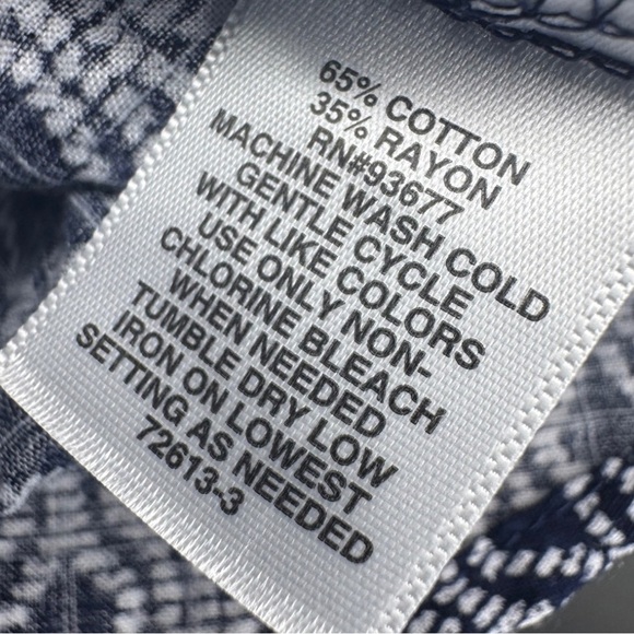 Vintage Liz Claiborne 3/4 Sleeve Button Down Peplum Blouse Size Medium - Picture 4 of 4